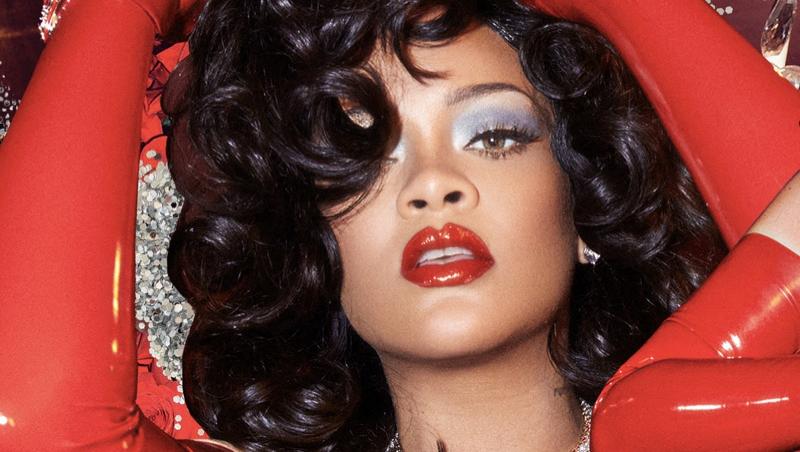 Rihanna, ipostaza provocatoare în care apare îmbrăcată doar într-o plasă. Vedeta și-a lăsat formele la vedere