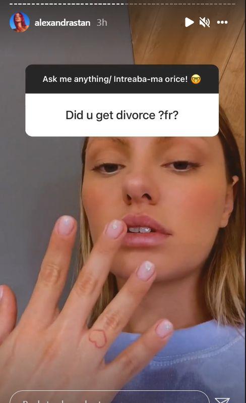 Alexandra Stan, răspunsul pe care l-a dat când a fost întrebată dacă a divorțat. Cântăreața a făcut un gest prin care a explicat care este situația dintre ea și Emanuel