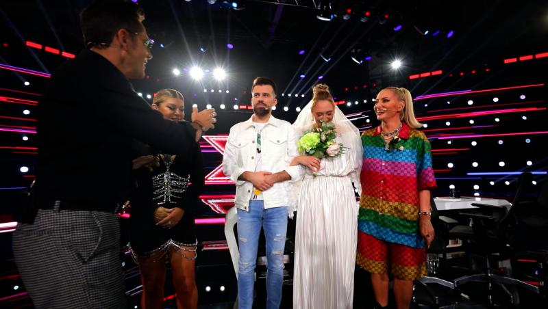 Ilona Brezoianu și Florin Ristei au fost miri la X Factor. Actrița l-a surprins complet pe cântăreț