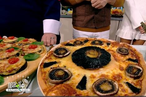 Rețeta zilei la Super Neatza, 11 noiembrie 2021, preparată de Vladuț: Pizza cu ciuperci și pizzette cu vinete
