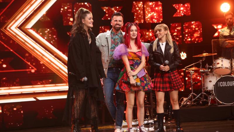 florin ristei și concurentele sale din bootcamp x factor 2021 - etty iordăchescu, bryana holingher, daria peltea, împreună pe scena X Factor sezonul 10, 12 noiembrie