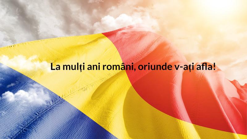 Cauți mesaje patriotice pentru Ziua Națională a României? Găsești mai multe felicitări speciale în această galerie. Continuă să glisezi