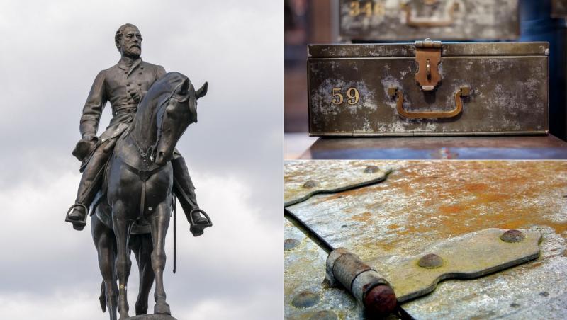 O capsulă a timpului a fost găsită sub soclul impozantei statui ecvestre a generalului Robert Lee, şef al armatei confederate care a apărat în special scalvia în timpul Războiului Civil (1861-1865). Este cea de a doua astfel de comoară descoperită în același loc