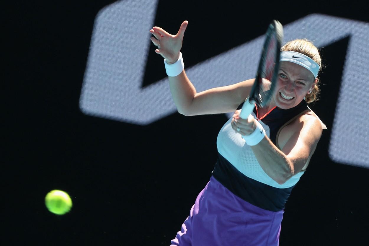 Petra Kvitova la Austalian Open 2021 împotriva Soranei Cîrstea