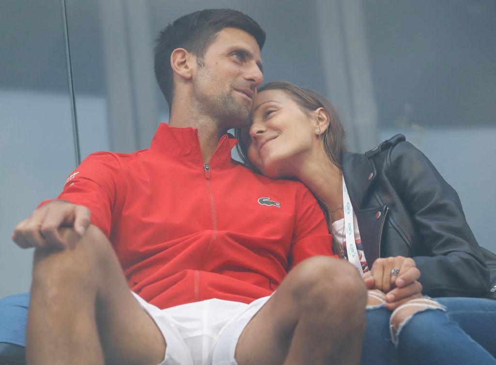 Tenismenul Novak Djokovic, alături de soția lui, Jelene Djokovic