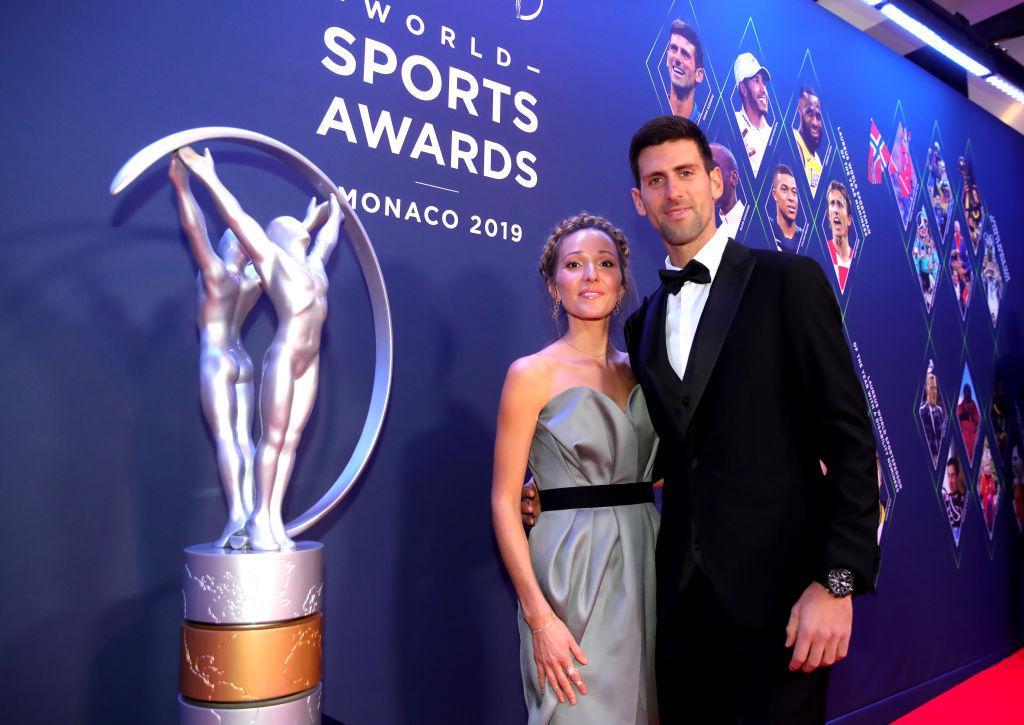 Tenismenul Novak Djokovic, alături de soția lui, Jelene Djokovic