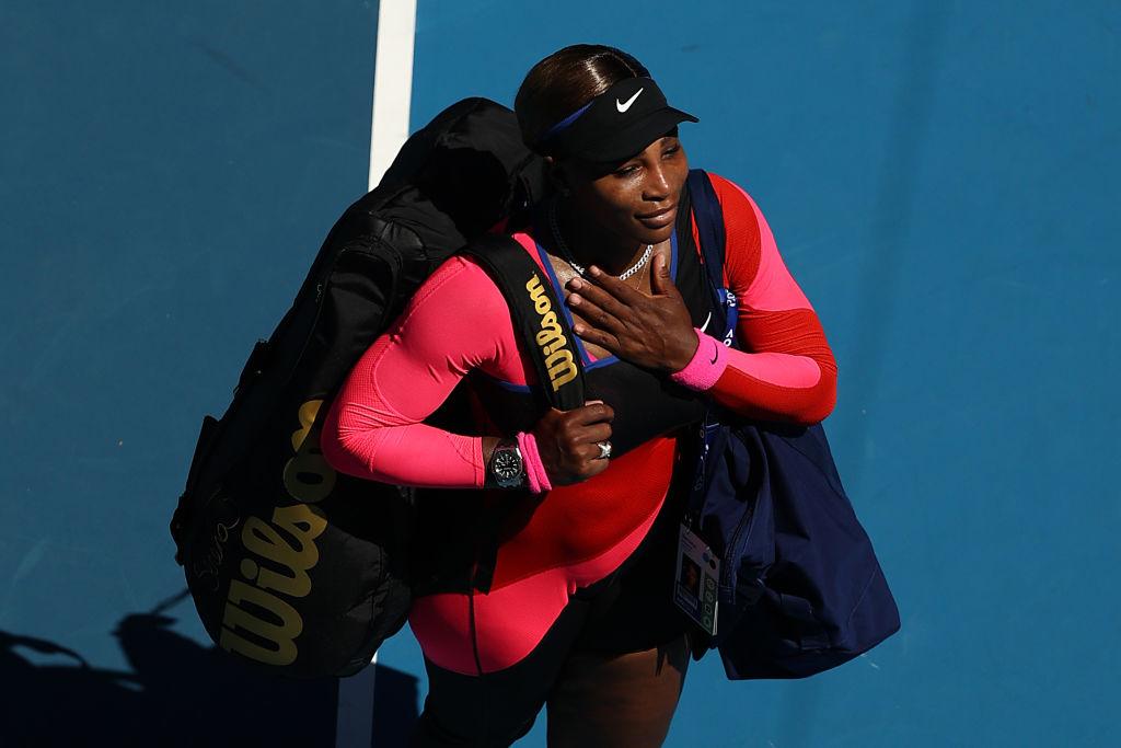 Serena Williams, pe terenul de tenis, la Australian Open 2021