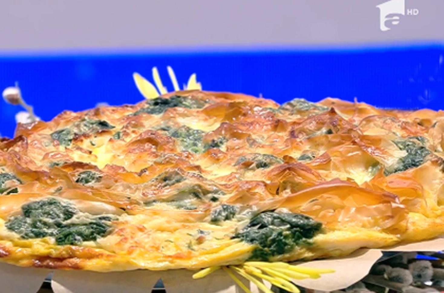 Inspirată din bucătăria grecească, plăcinta cu brânză și spanac este un preparat gustos de primăvara