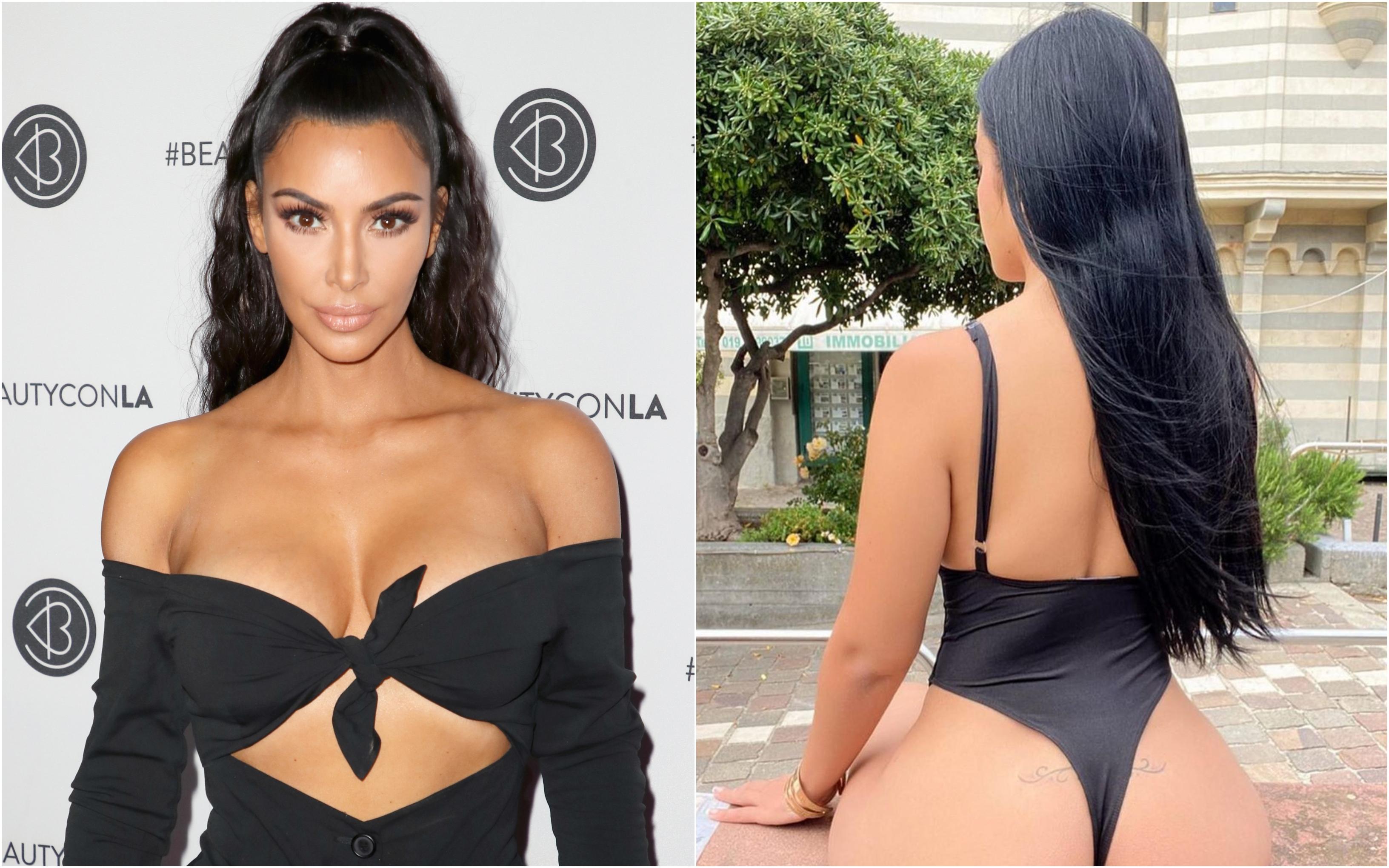 Colaj Kim Kardashian si Mariana Cristina Fragozo Herazo, imbracate in negru