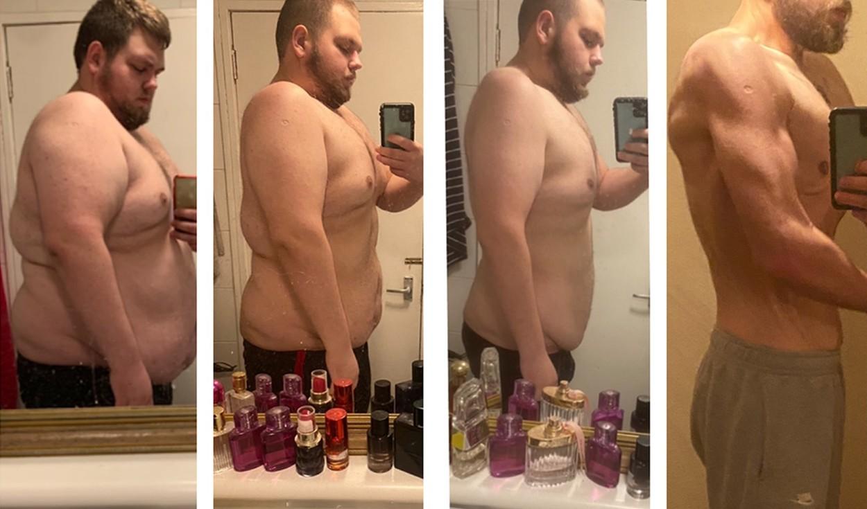 Marcin Polek, de la 190 la aproape 80 de kilograme, într-un singur an (colaj foto cu el la diferite greutăți)