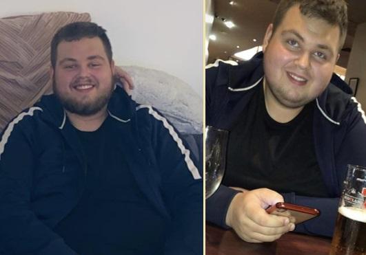 Marcin Polek pe vremea când avea 190 de kilograme  (colaj foto)
