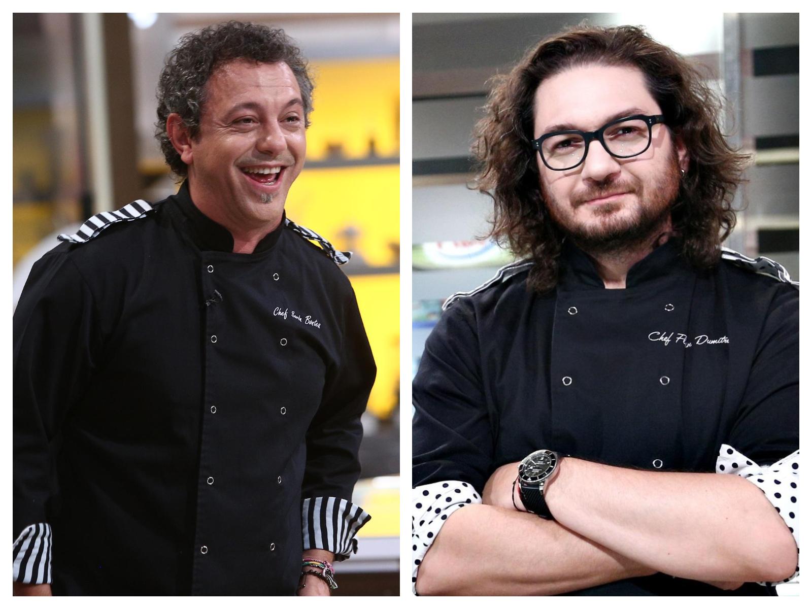 Colaj cu Sorin Bontea și Florin Dumitrescu în bucătăria emisiunii Chefi la cuțite