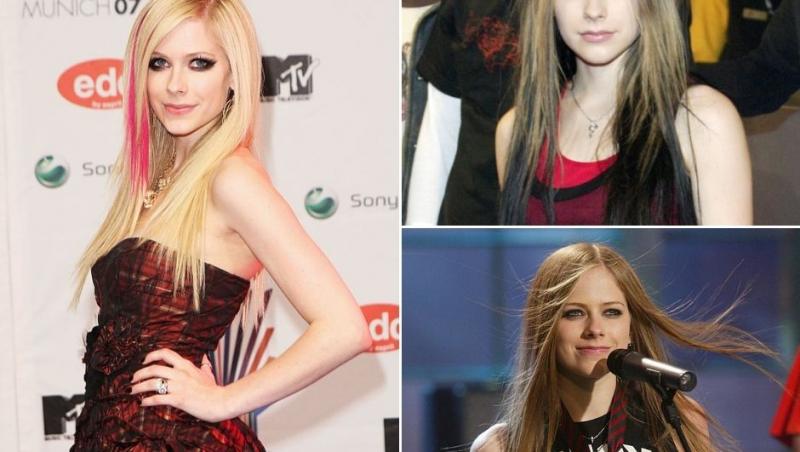 Avril Lavigne in trei ipostaze diferite