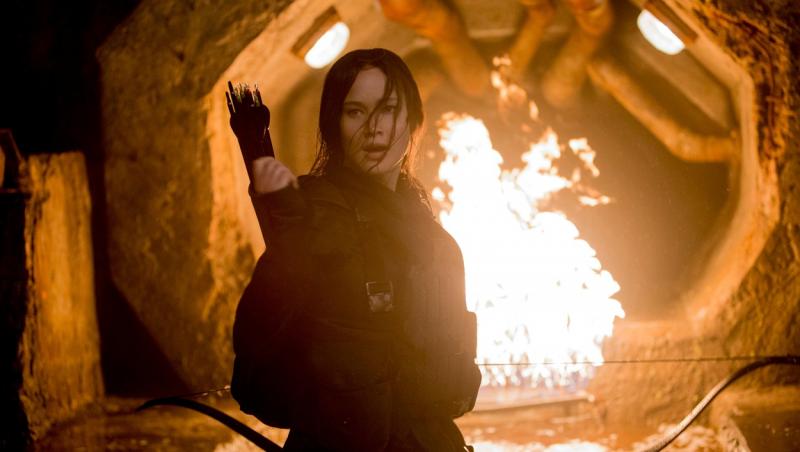 Jennifer Lawrence pe platourile de filmare de la Hunger Games