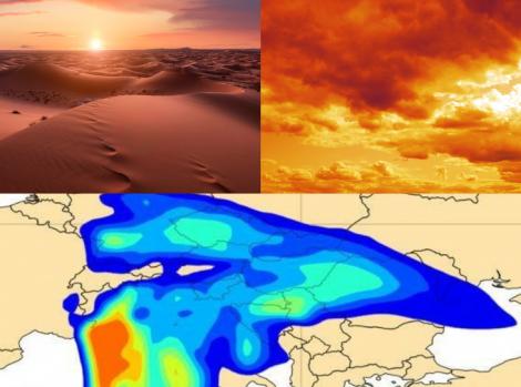 Alertă ANM! Un nor de praf saharian ajunge în România duminică, luni și marți, dinspre nordul Africii