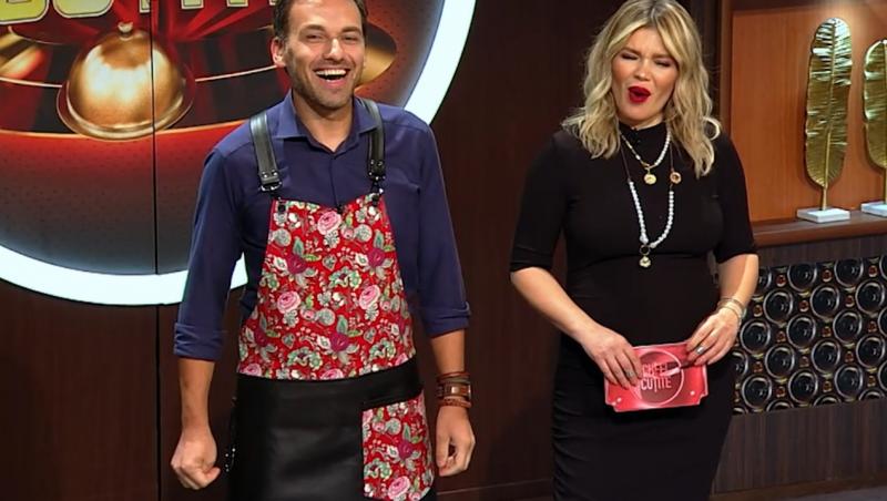 chef Ștefan Popescu și Gina Pistol la „Chefi la cuțite” sezonul 9