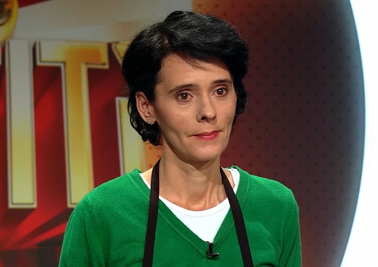 Mirela Negoiță în platoul emisiunii „Chefi la cuțite
