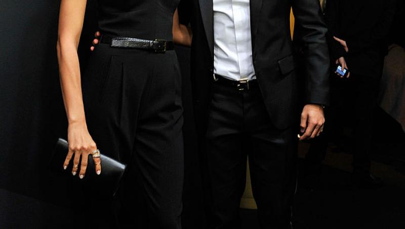 Irina Shayk într-o salopetă neagră, alături de Cristiano Ronaldo