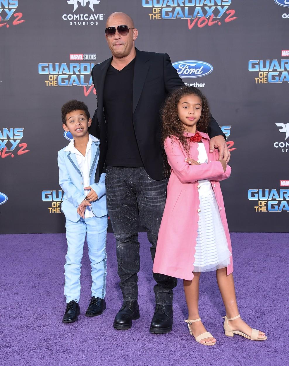 Vin Diesel și cei doi copii ai săi