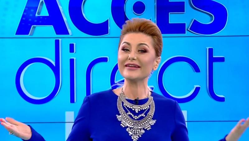 Mirela Vaida a fost astăzi înlocuită în emisiunea Acces Direct de Emilia Ghinescu, o cântăreață de muzică populară care îi seamănă leit.