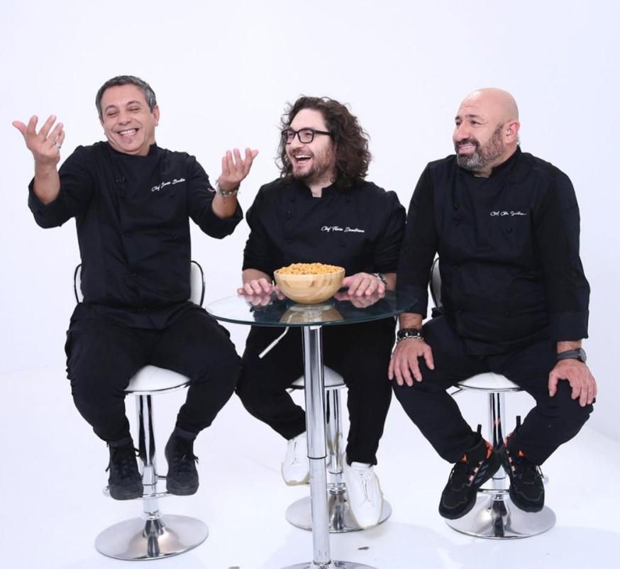 Chef Sorin Bontea, chef Florin Dumitrescu și chef Cătălin Scărlătescu, la Chefi la cuțite