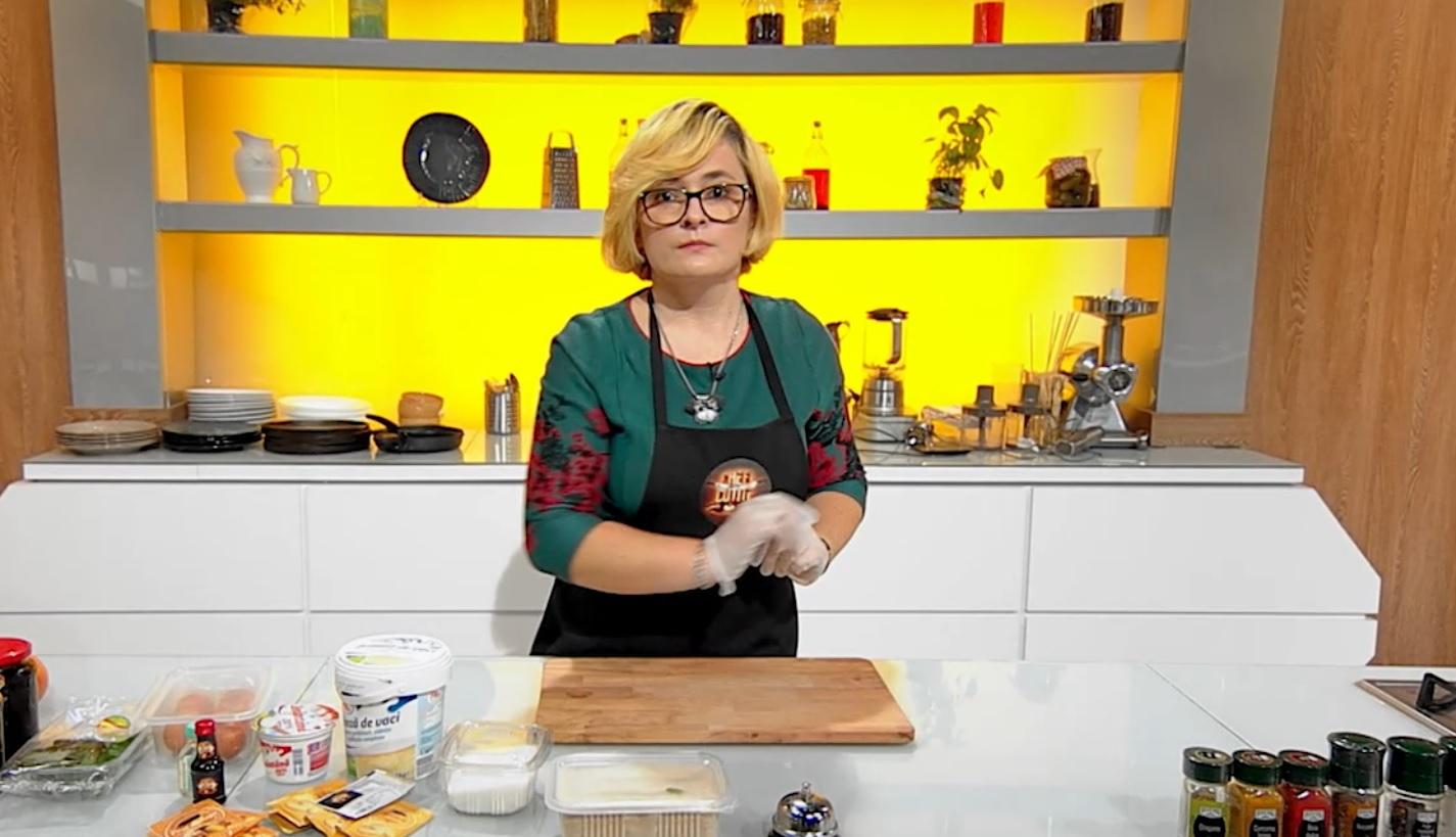 Alina Bălan în bucătăria emisiunii „Chefi la cuțite”, sezonul 9