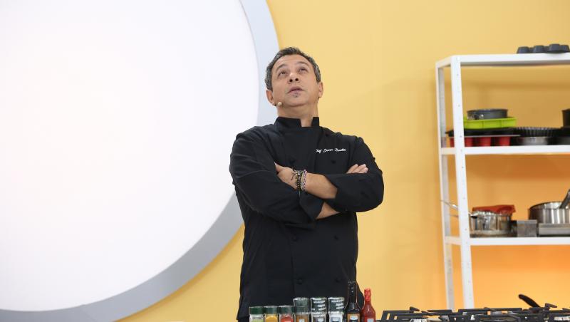 Sorin Bontea nu a fost prea încântat de tema de gătit anunțată pentru amuleta 25 din sezonul 9 „Chefi la cuțite”