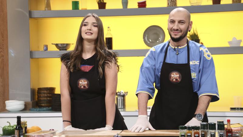 Nick din trupa N&D și fiica sa, Andreea Marin, au făcut show în bucătăria „Chefi la cuțite”