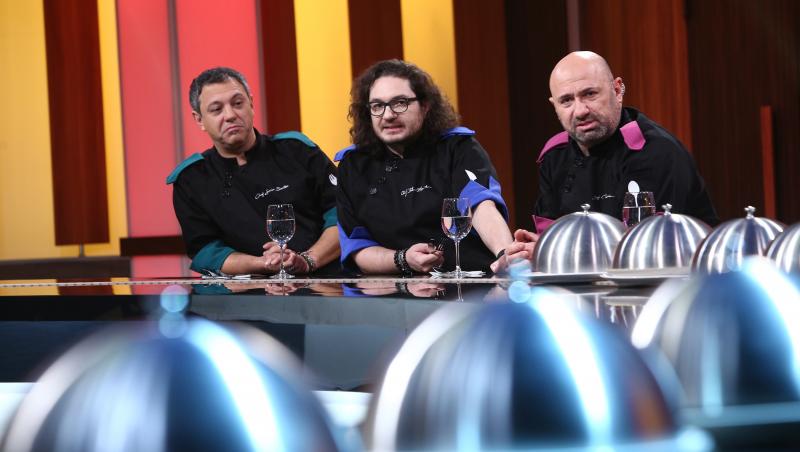 Sorin Bontea, Florin Dumitrescu și Cătălin Scărlătescu au trăit o surpriză la degustarea pentru al treilea duel de la „Chefi la cuțite”