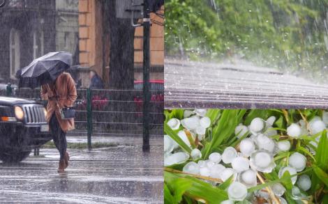 Alertă ANM! Vreme rea în toată România. Ploi torențiale, grindină, vijelii și cod roșu de inundații