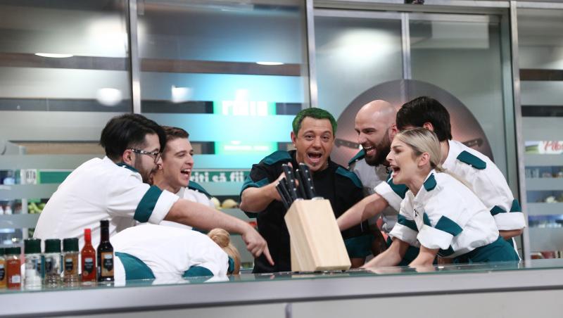 Echipa verde a lui Sorin Bontea a câștigat al șaptelea battle din sezonul 9 al emisiunii „Chefi la cuțite”