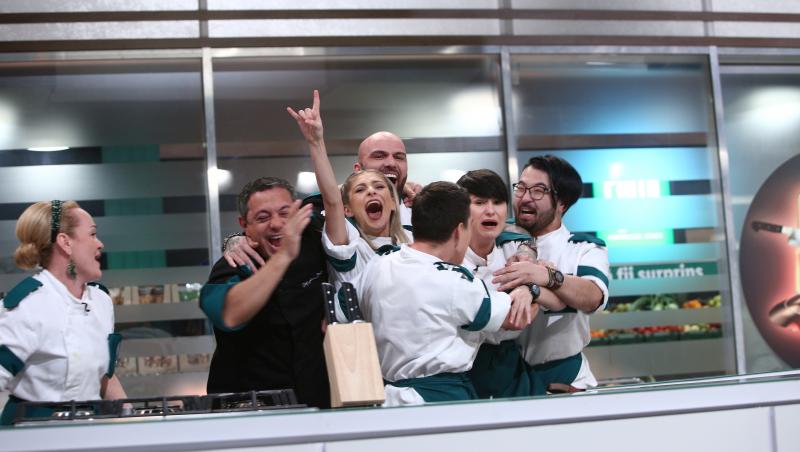 Echipa verde a câștigat cel de-al optulea battle din sezonul 9 „Chefi la cuțite”