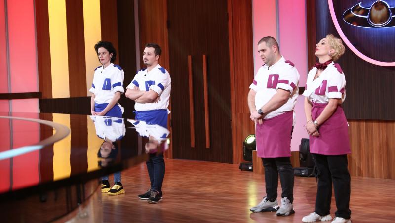 Concurenții din sezonul 9 al emisiunii „Chefi la cuțite” asteptand verdictul de la eliminare