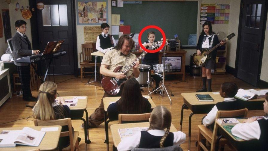 Kevin Clark și ceilați colegi actori, secvență din filmul School of Rock