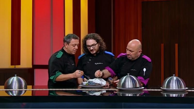 Chefii au degustat atent farfuriile concurenților intrați la duel în ediția 41 din sezonul 9 al emisiunii „Chefi la cuțite”