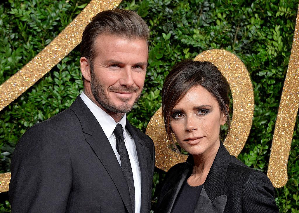 David Beckham și Victoria imbracati in negru