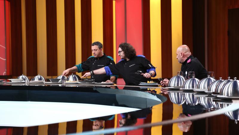 Sorin Bontea, Florin Dumitrescu și Cătălin Scărlătescu au fost impresionați de unele farfurii din primul duel din sezonul 9 „Chefi la cuțite”