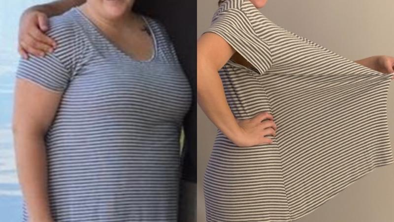 Kara Henderson, înainte și după ce a slăbit 45 de kilograme (selfie)