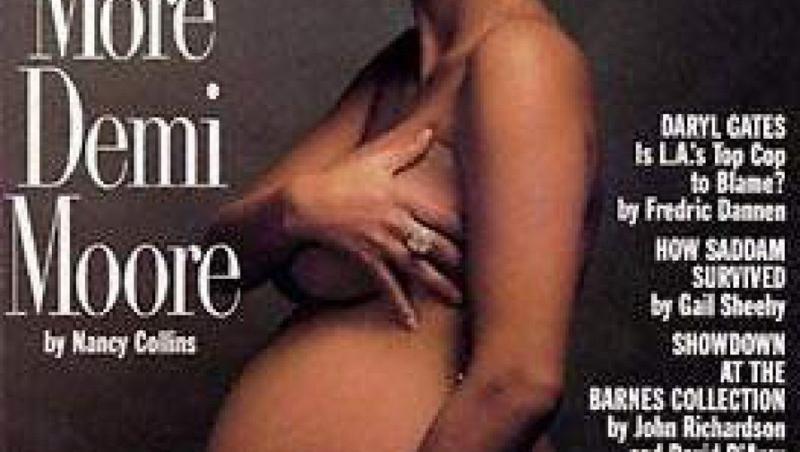 Demi Moore, însărcinată în luna a opta, pentru coperta revistei Vanity Fair