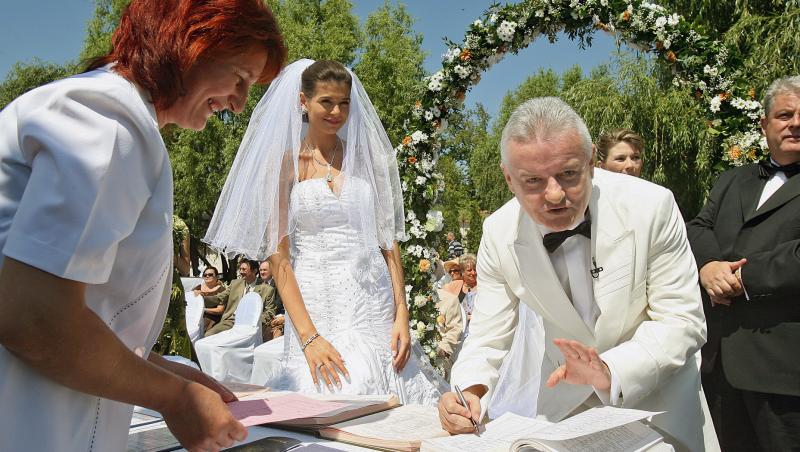 Monica Gabor și Irinel Columbeanu la nuntă
