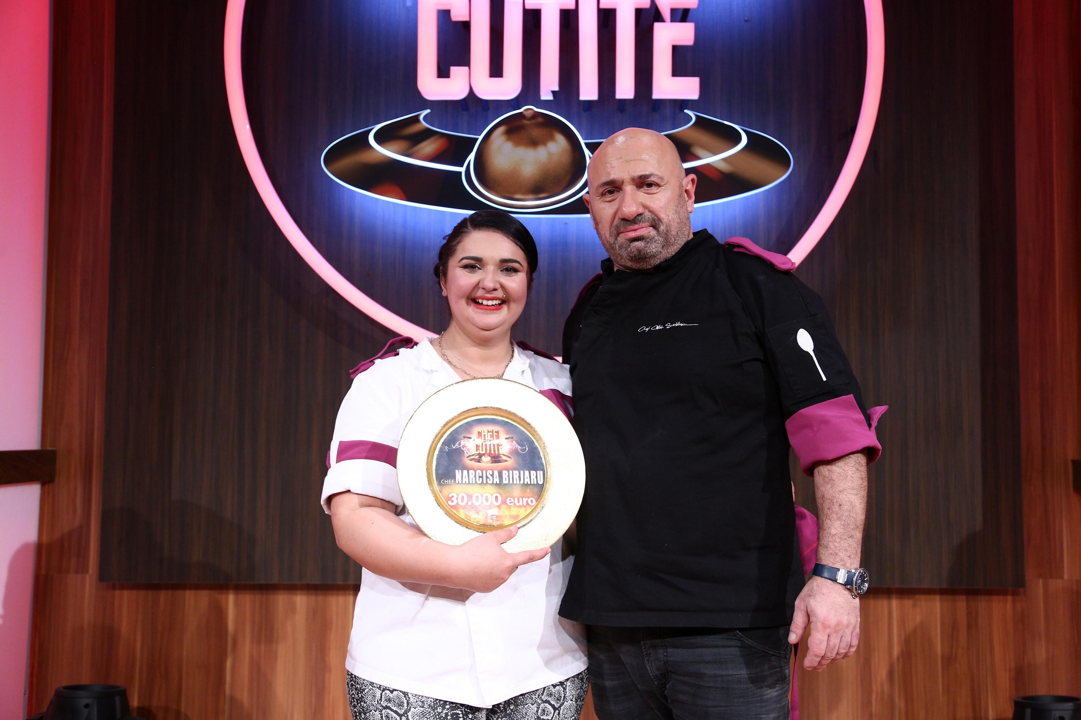Cătălin Scărlătescu și Narcisa, câștigătoarea Chefi la cuțite