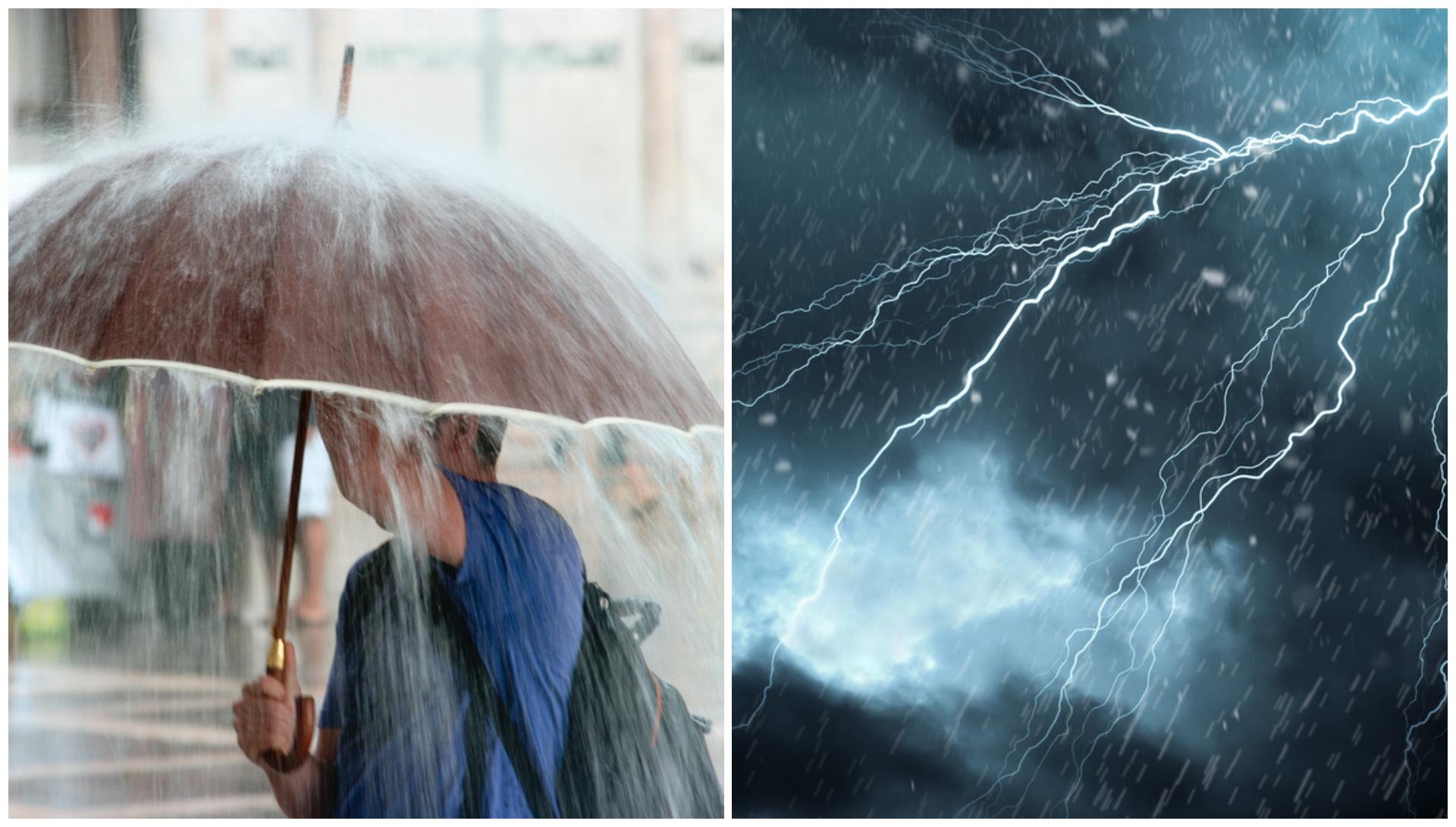 Cod galben de ploi și vijelii &icirc;n toată țara. P&acirc;nă c&acirc;nd este valabilă avertizarea meteorologilor