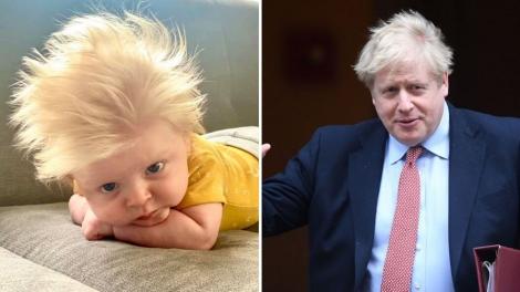 Bebelușul care seamănă leit cu Boris Johnson, premierul Marii Britanii. Părinții: "Toată lumea e înnebunită după felul cum arată"