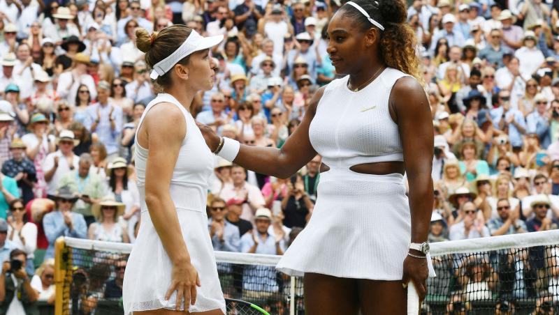 Simona Halep și Serena Williams la Wimbledon