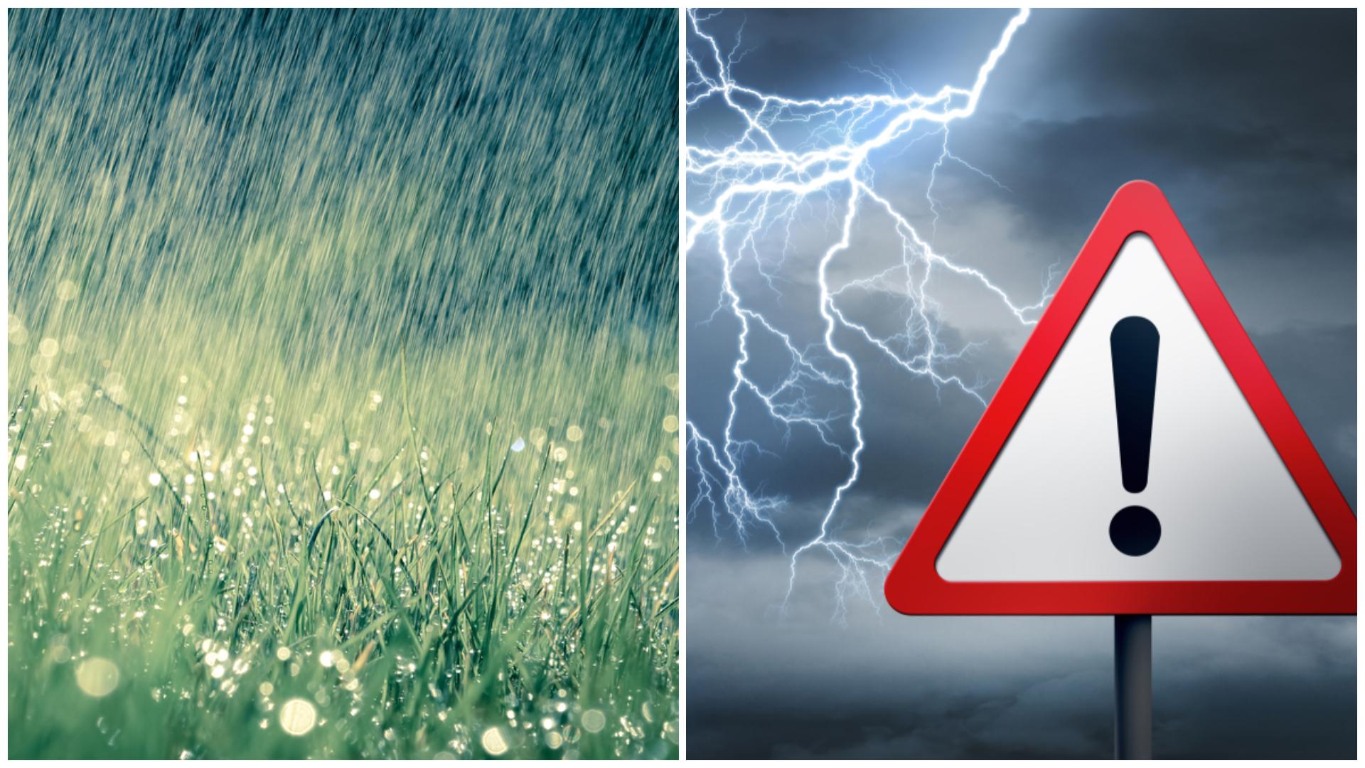 Alertă meteo de cod portocaliu! Ce zone sunt vizate de vijelii puternice, grindină și ploi abundente