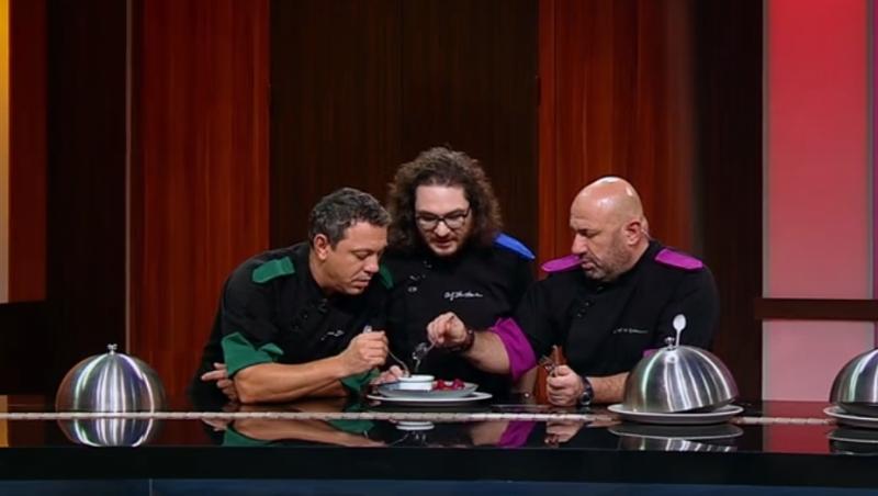Bontea, Scărlătescu și Dumitrescu au analizat farfuriile pregătite în duelul 14 din sezonul 9 „Chefi la cuțite”