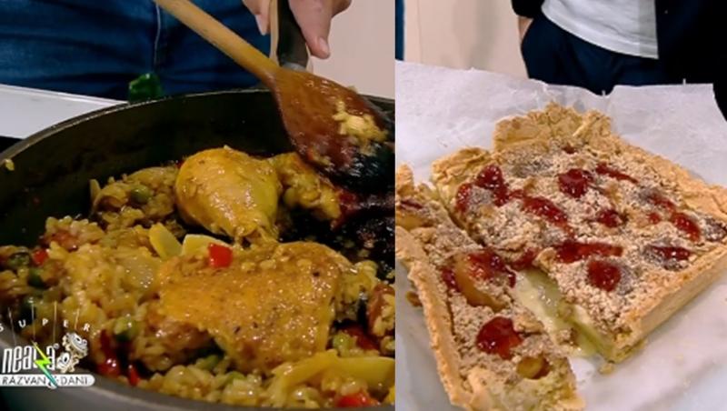 Paella de pui cu legume și tartă cu caise - prezentare