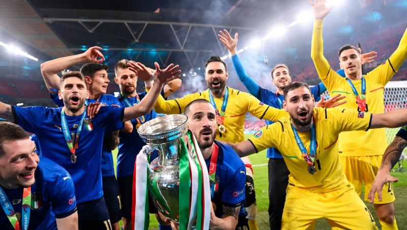 Naționala Italiei a câştigat, pe 11 iulie 2021, pe Stadionul Wembley din Londra, Campionatul European de fotbal, învingând în finală Anglia