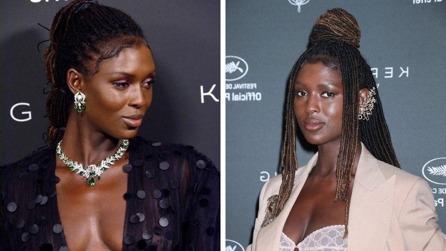 Colaj foto cu actriţa Jodie Turner-Smith, purtând bijuterii