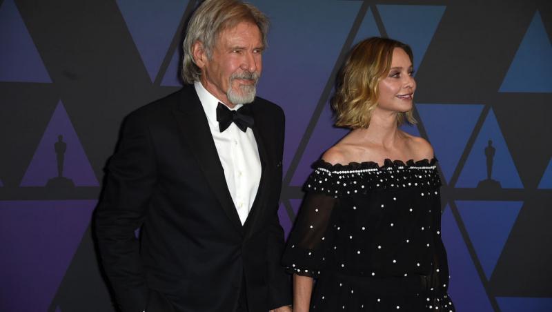Calista Flockhart, actrița principală din "Ally McBeal", și soțul ei, Harrison Ford, în 2018